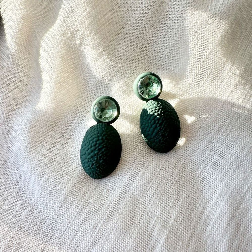 Dark Green Modstyle Stud Earrings